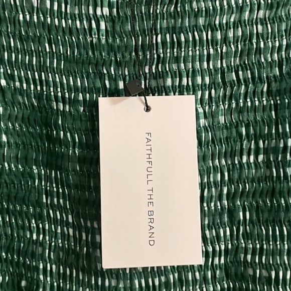 🪀 {PRICE FIRM} Faithfull the Brand Romina Mini Dress — Basil Solene Check Print - Picture 5 of 10